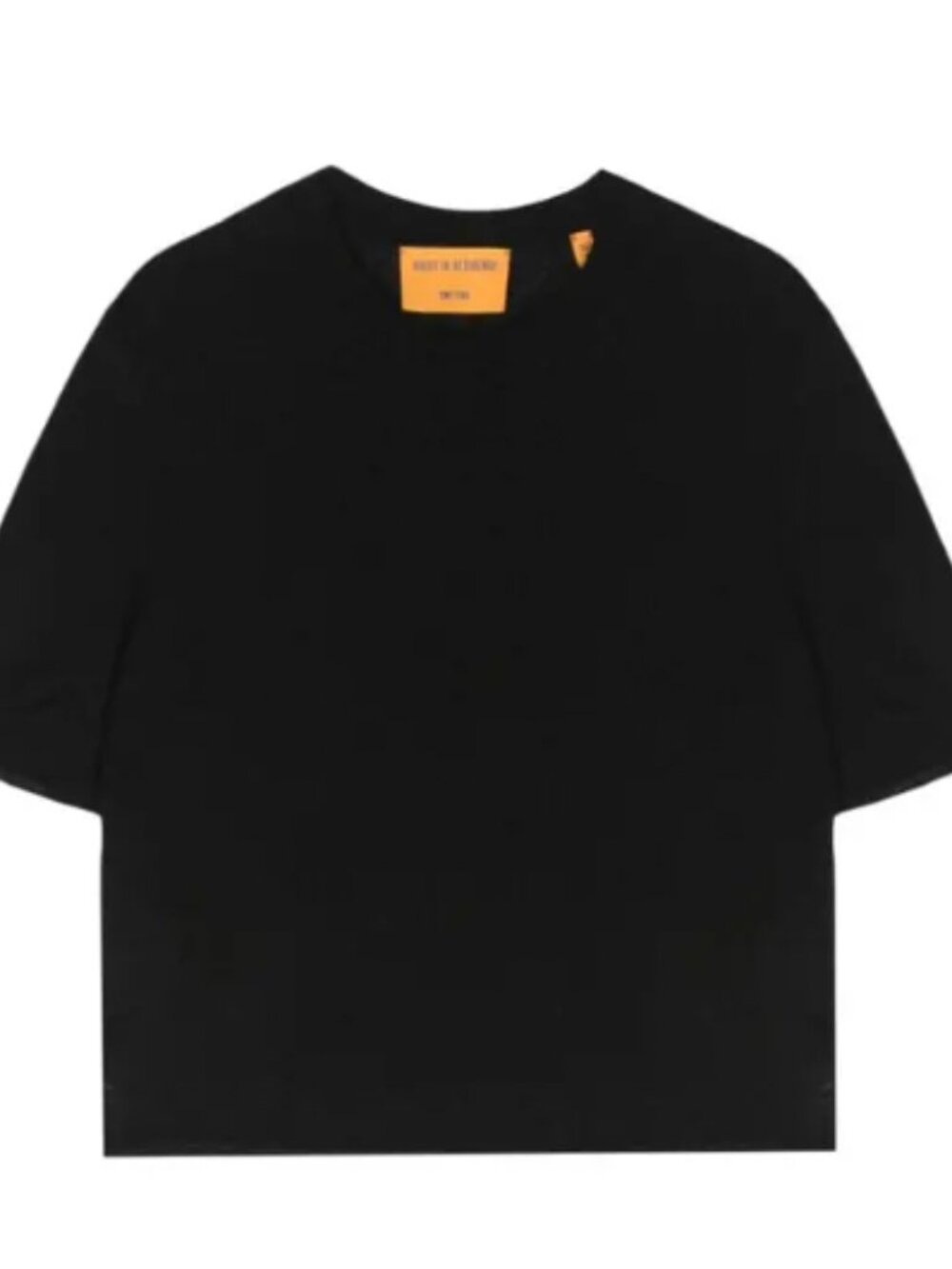 Guest in Residence Featherweight Cropped T-Shirt in Black